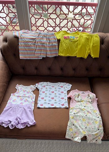 1 Yaş Beden Kız Bebek Çoklu takımlar 5 takım 1 yaş 12 ay