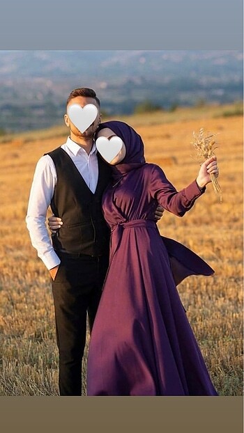 Abiye Mor tesettür elbise