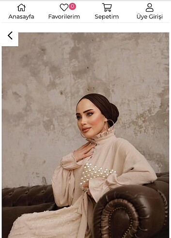m Beden Bej elbise 