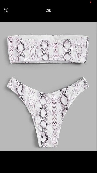 Shein straplez bikini takımı