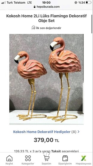 Diğer 2 li flamingo obje biblo