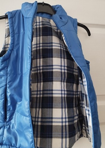 Mavi Erkek Çocuk Fermuarlı Yelek - Görsel 2