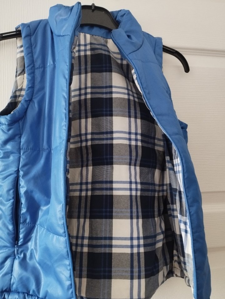 Mavi Erkek Çocuk Fermuarlı Yelek - Görsel 2