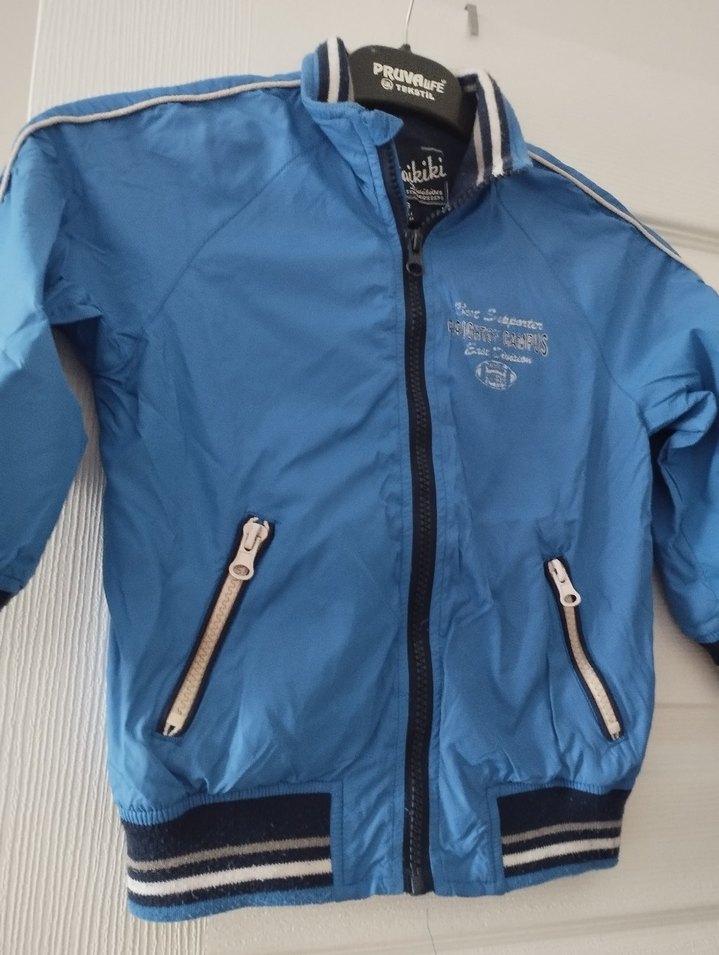 Mavi Fermuarlı Erkek Çocuk Sweatshirt - Görsel 4