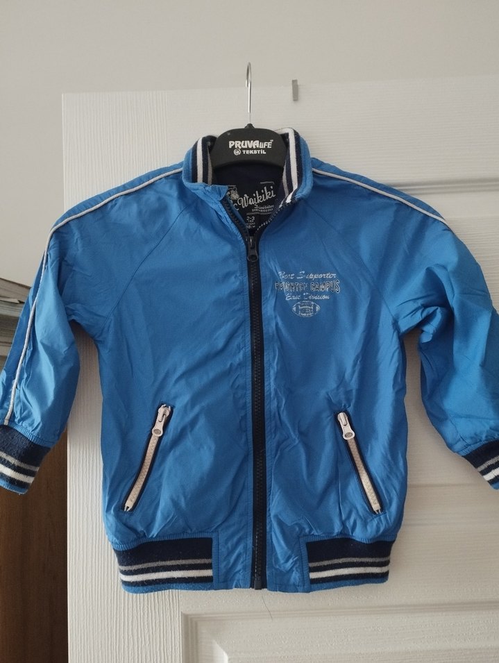 Mavi Fermuarlı Erkek Çocuk Sweatshirt - Görsel 3