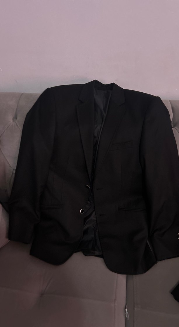 Erkek Siyah Düğmeli Takım Elbise - Görsel 4