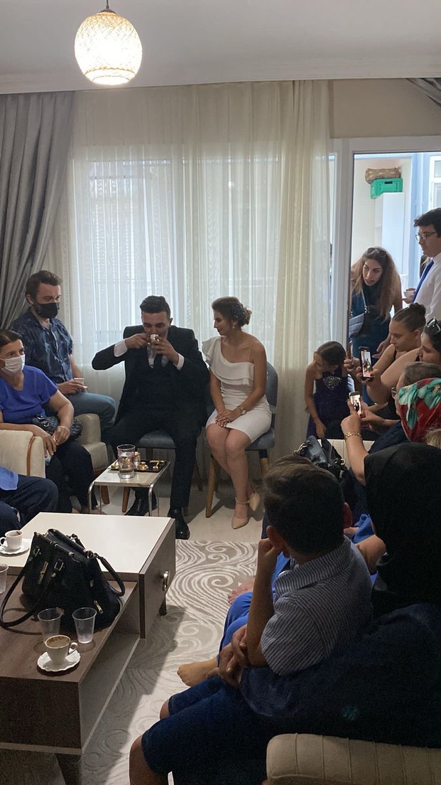 Beyaz Midi Abiye Elbise - Görsel 4