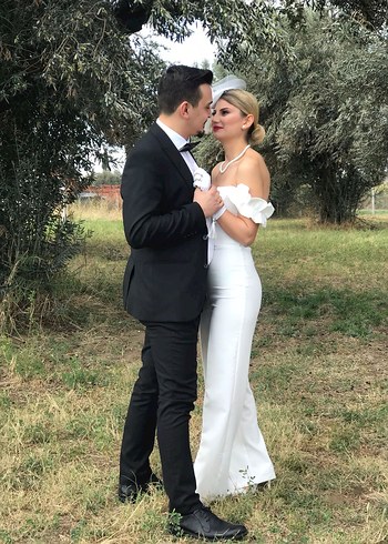 Beyaz Modern Klasik tulum - Görsel 7