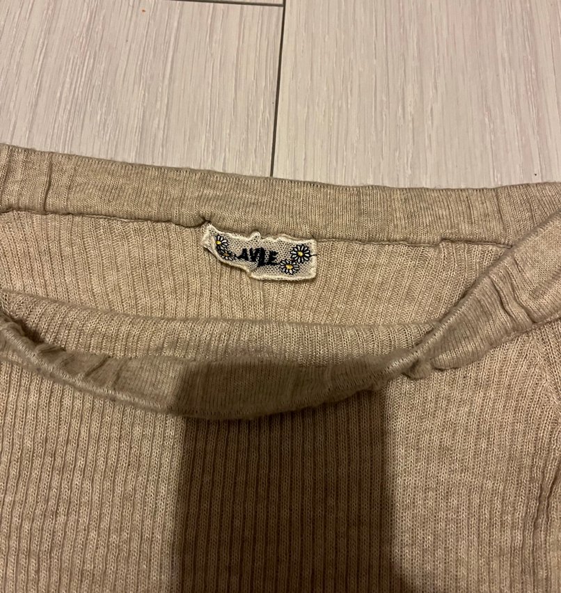 Bej Triko bluz - Görsel 4