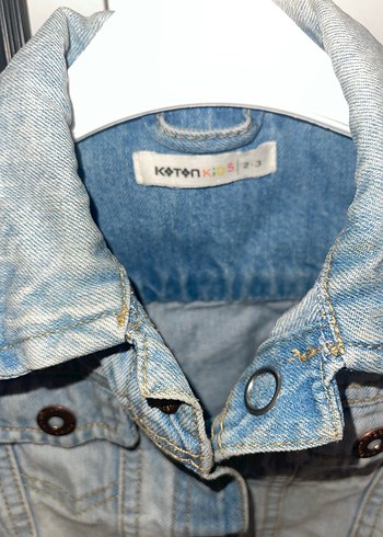 Kız Çocuk Denim Düğmeli Yelek - Görsel 3