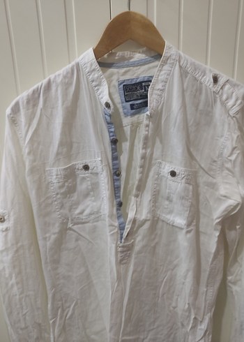 Siyah Düğmeli Uzun Kollu Erkek Gömlek - Görsel 20