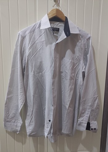 Siyah Düğmeli Uzun Kollu Erkek Gömlek - Görsel 16