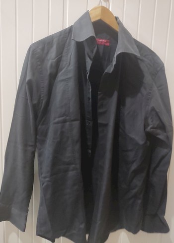 Siyah Düğmeli Uzun Kollu Erkek Gömlek - Görsel 13