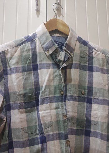 Erkek Gri Pamuklu Kareli Uzun Kollu Gömlek - Görsel 10