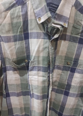 Erkek Gri Pamuklu Kareli Uzun Kollu Gömlek - Görsel 2