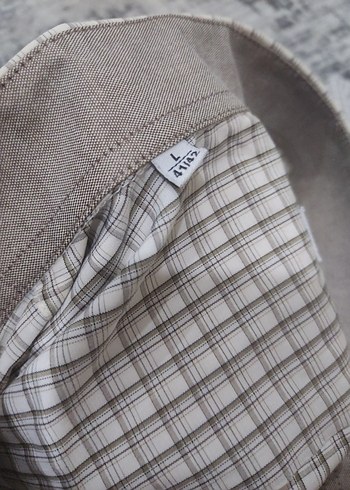 Gri Uzun Kollu Düğmeli Erkek Gömlek - Görsel 11