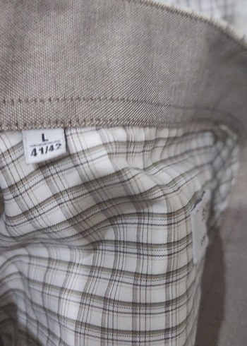 Gri Uzun Kollu Düğmeli Erkek Gömlek - Görsel 12