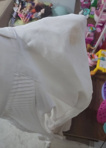 Düğmeli Beyaz Pamuklu Erkek Gömlek - Görsel 17