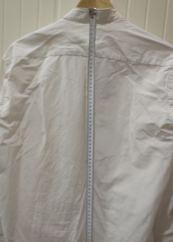 Düğmeli Beyaz Pamuklu Erkek Gömlek - Görsel 9