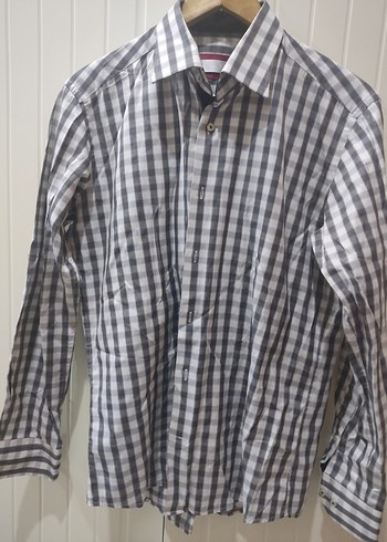 Düğmeli Gri Kısa Kollu Erkek Gömlek - Görsel 6