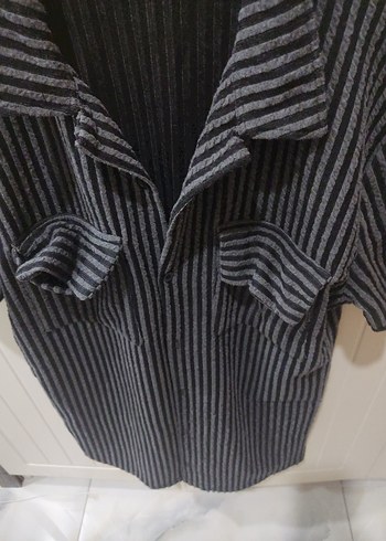 Düğmeli Gri Kısa Kollu Erkek Gömlek - Görsel 3