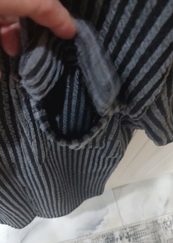 Düğmeli Gri Kısa Kollu Erkek Gömlek - Görsel 4