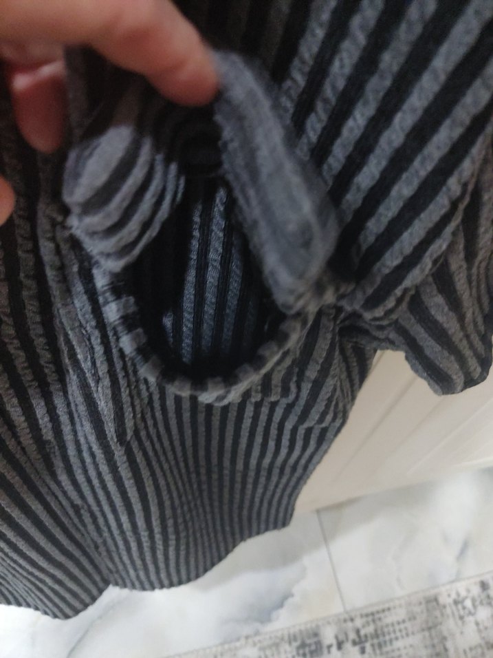 Düğmeli Gri Kısa Kollu Erkek Gömlek - Görsel 4