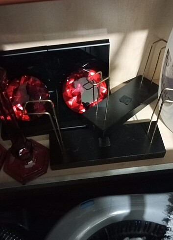 Beden kırmızı Renk Cam disk dekor