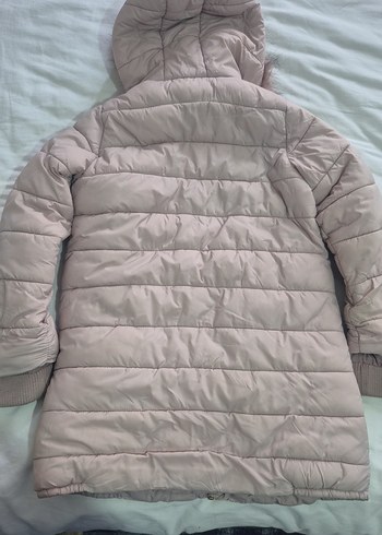 Kız Çocuk Bej Kürklü Mont - Görsel 3