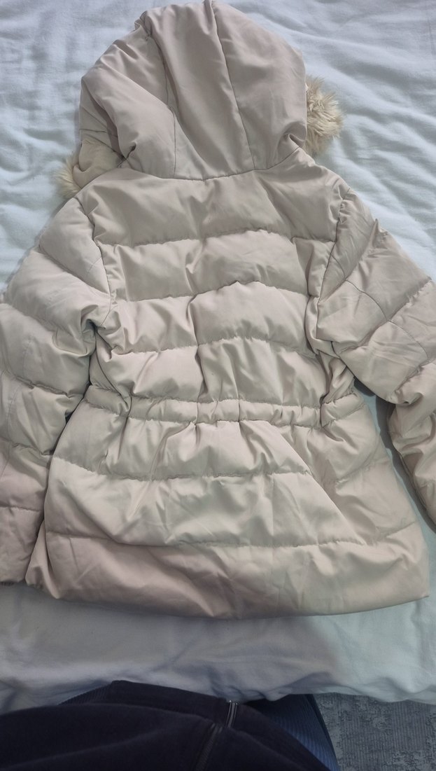 Bej Kürklü çocuk zara Kışlık Mont - Görsel 2