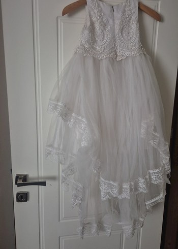 Kız Çocuk Beyaz Dantel gelinlik - Görsel 2