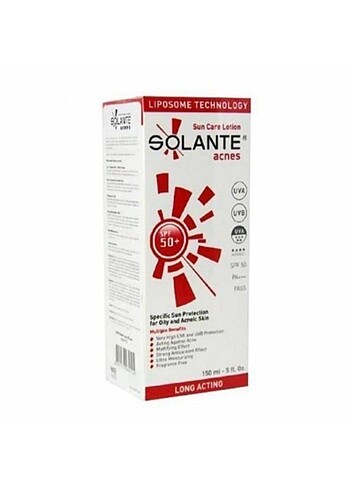 Solante acnes SPF 50+ Losyon