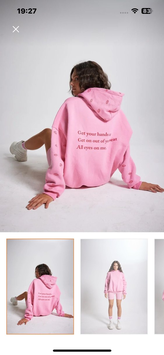 Pembe Oversize Eye Sweatshirt - Görsel 3