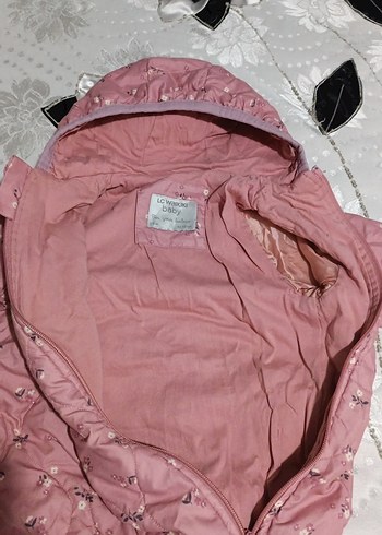 Kız Bebek Pembe Kapüşonlu Tulum - Görsel 3