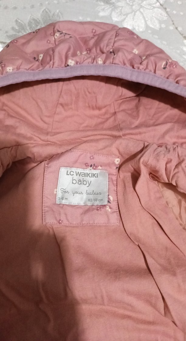 Kız Bebek Pembe Kapüşonlu Tulum - Görsel 4