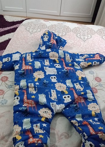 Renkli Desenli Bebek Erkek Astronot Tulum - Görsel 5