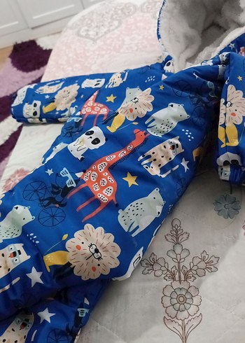 Renkli Desenli Bebek Erkek Astronot Tulum - Görsel 4