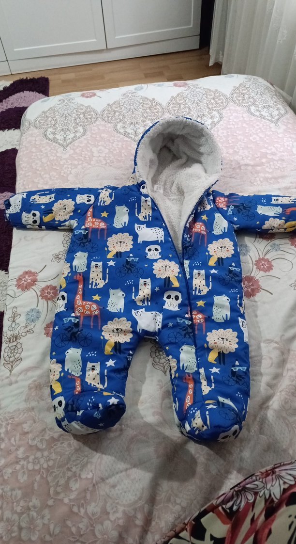 Renkli Desenli Bebek Erkek Astronot Tulum - Görsel 2