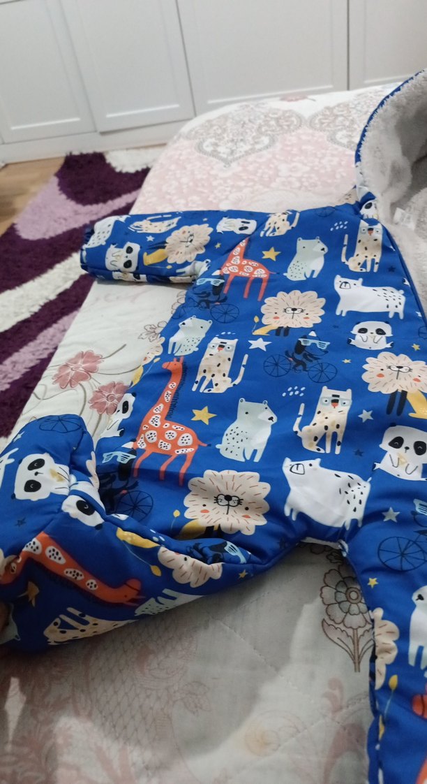 Renkli Desenli Bebek Erkek Astronot Tulum - Görsel 3