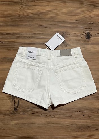Pull&Bear taşlı mini jean şort - Görsel 5