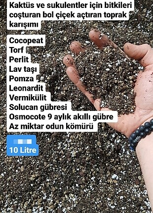 Kaktüs ve Sukulent Toprağı 10 Lt