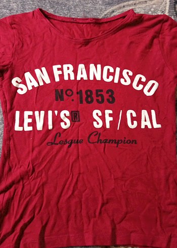 Kız Çocuk Kırmızı Baskılı Kısa Kollu Tişört - Görsel 2