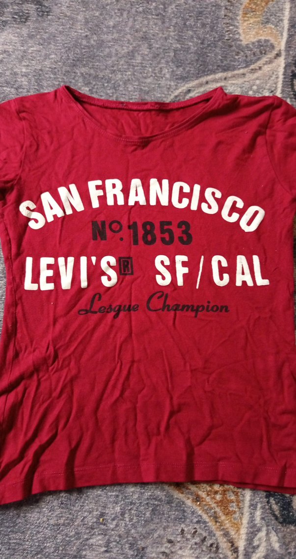 Kız Çocuk Kırmızı Baskılı Kısa Kollu Tişört - Görsel 2