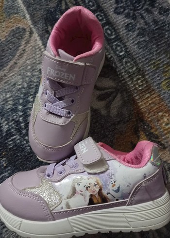 Kız Çocuk Pembe Frozen Baskılı Spor Ayakkabı - Görsel 2