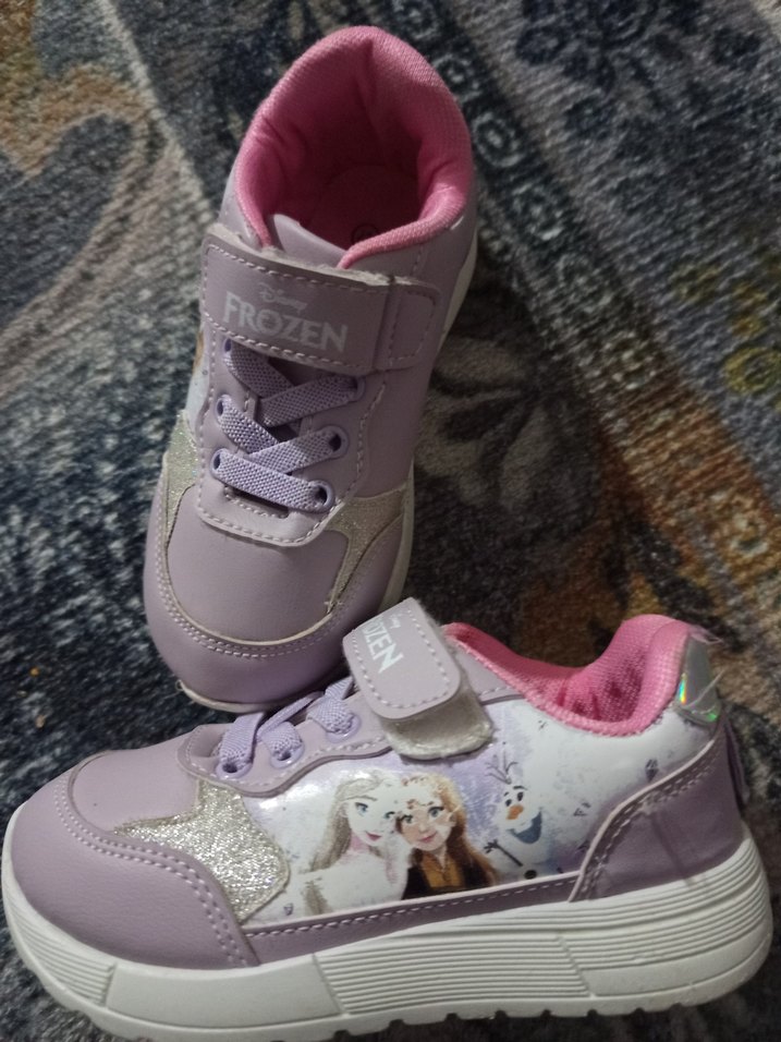 Kız Çocuk Pembe Frozen Baskılı Spor Ayakkabı - Görsel 2