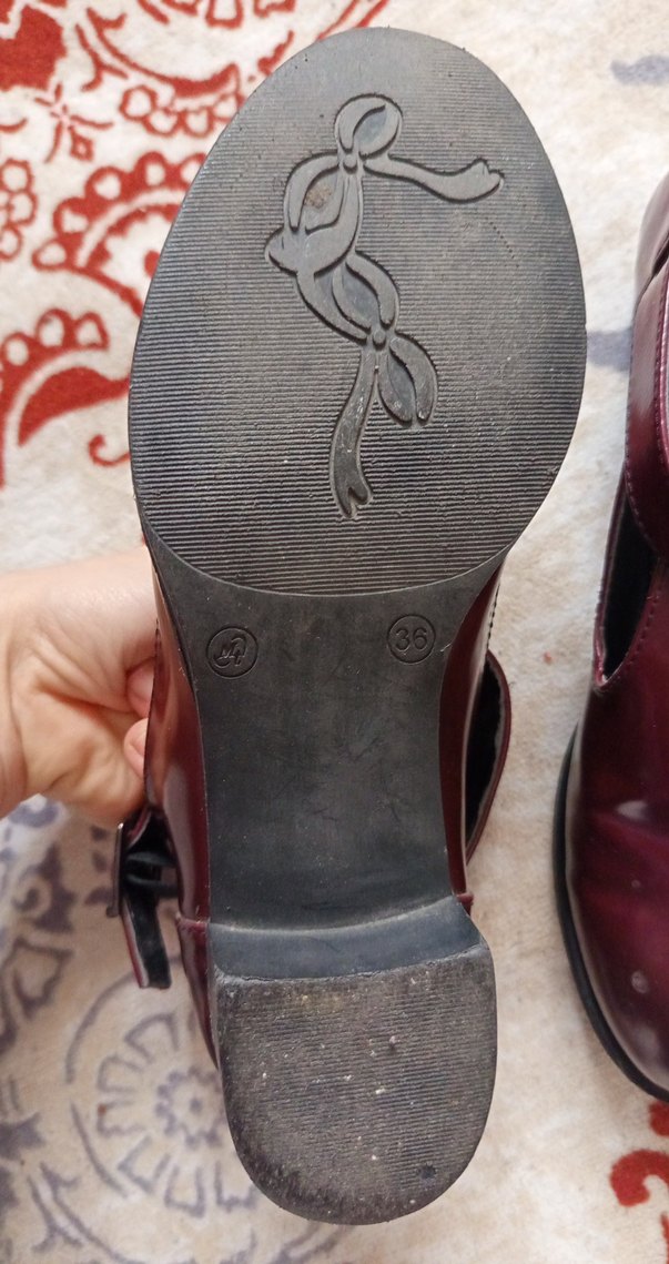 Bordo Tokalı Kadın Klasik Ayakkabı - Görsel 3