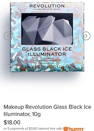  Beden ten rengi Renk Aydınlatıcı Pudra - Revolution Glass Black Ice Illuminator Powde