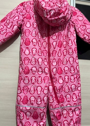 Renkli Baskılı Bebek Kız Tulumu mont - Görsel 3