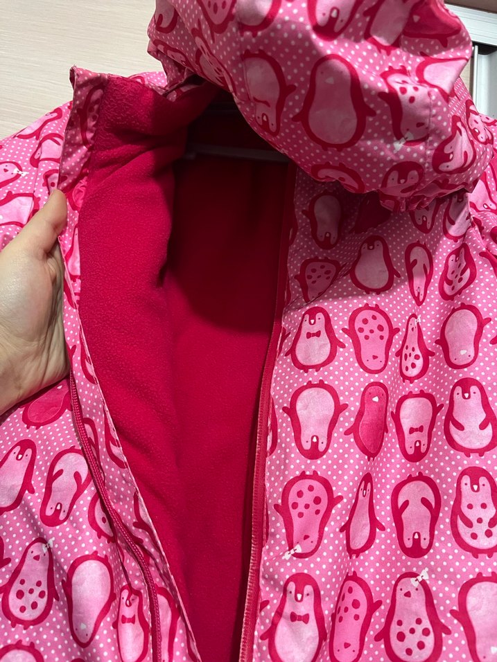 Renkli Baskılı Bebek Kız Tulumu mont - Görsel 4