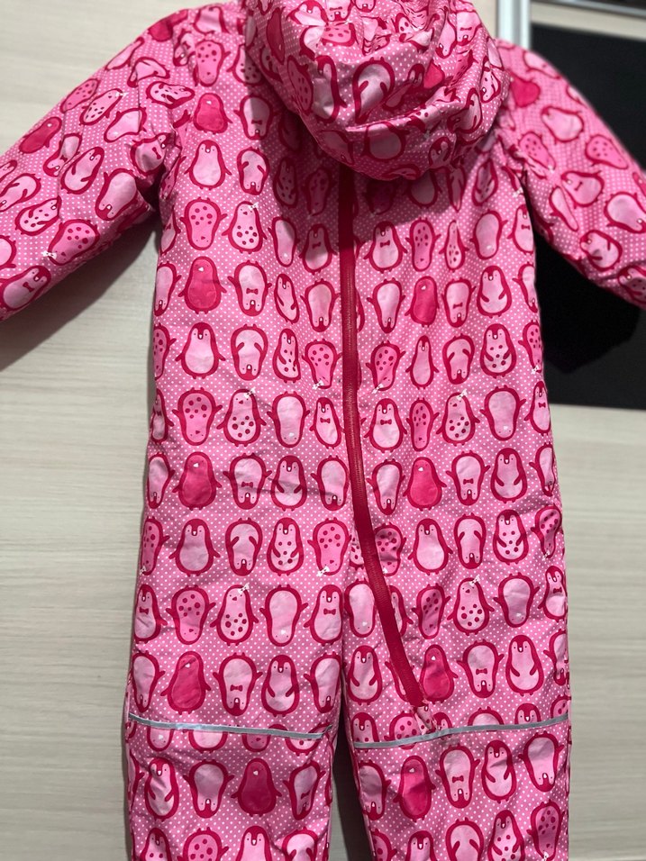 Renkli Baskılı Bebek Kız Tulumu mont - Görsel 3